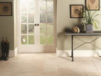 Original Style Earthworks Levantine Ivory Manor Floor Tiles In Front Of French Windows